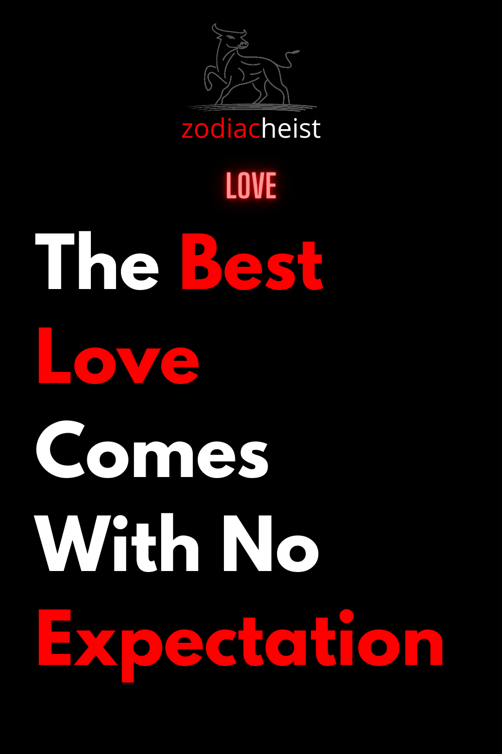 The Best Love Comes With No Expectation