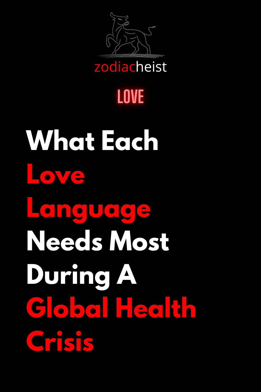 What Each Love Language Needs Most During A Global Health Crisis