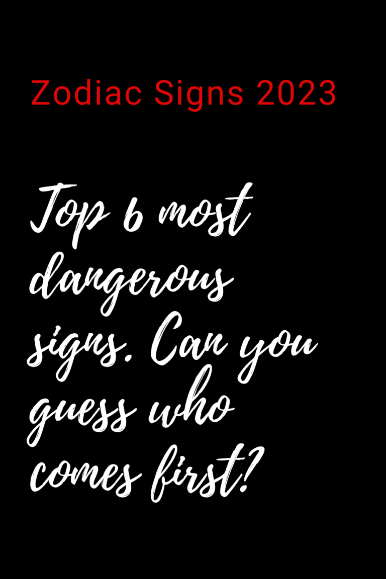 Top 6 most dangerous signs. Can you guess who comes first? Zodiac Heist